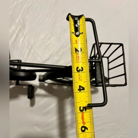 Metal Bicycle Stand Alone Art Decor Black Iron Bike Sculpture 19"x11" - Picture 8 of 11
